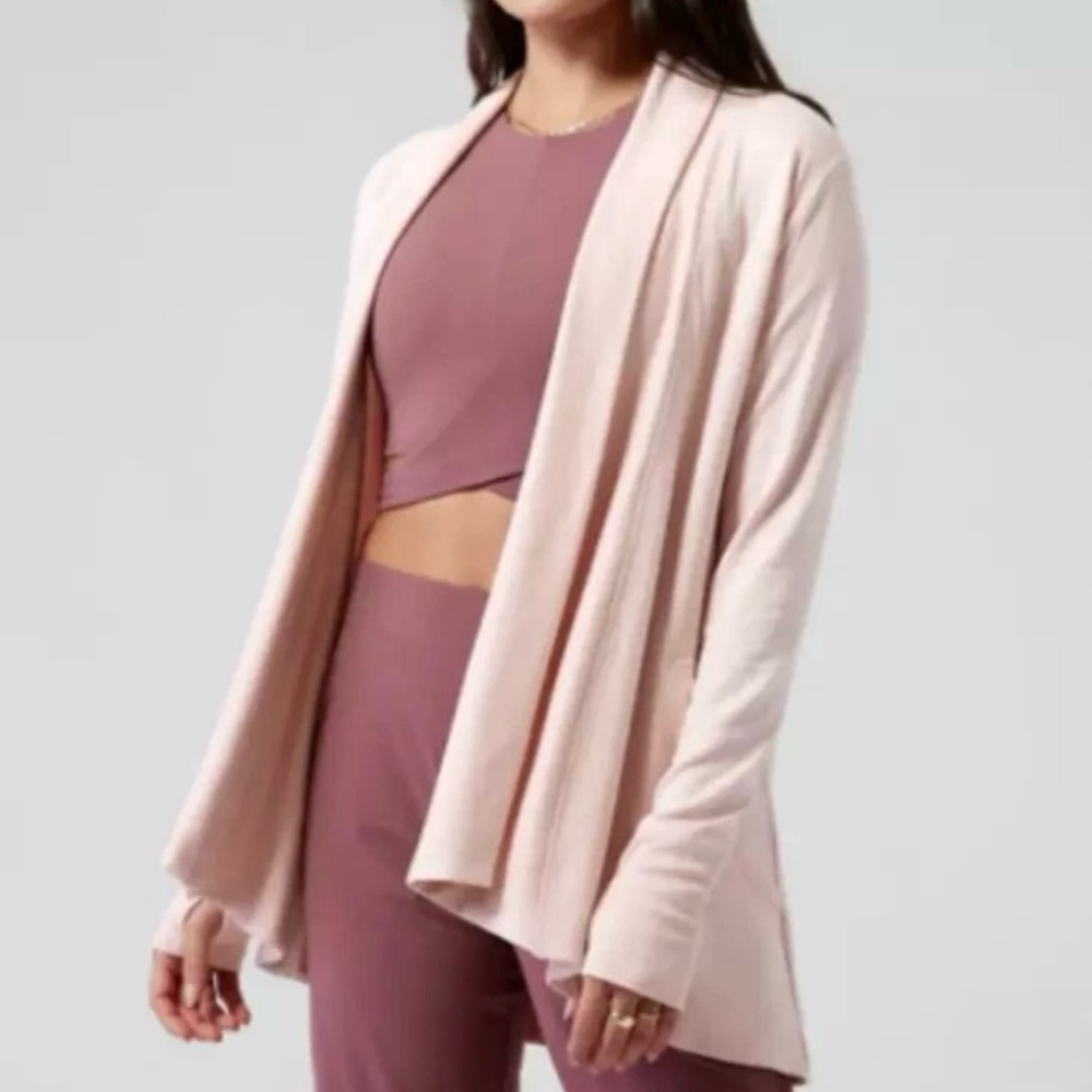 Athlet Orchid Pink Pranayama Wrap Open Front Cardigan